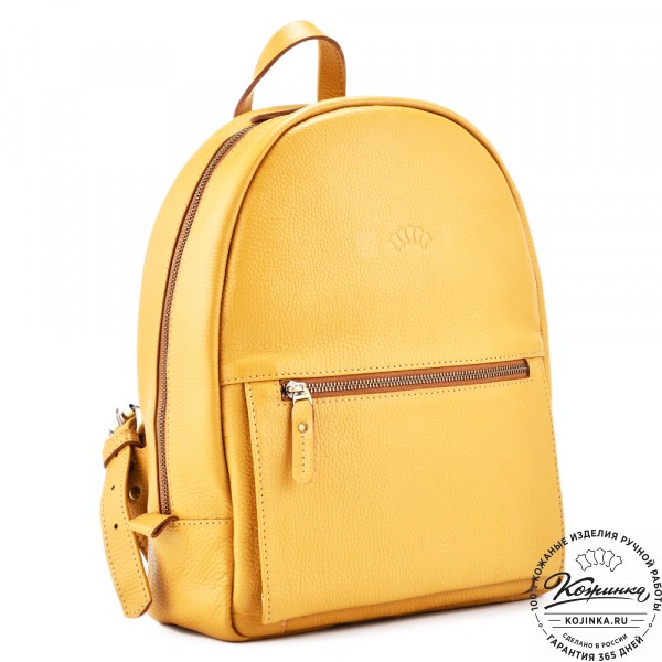 Кожаный рюкзак "Джессика" (охра). фото 1